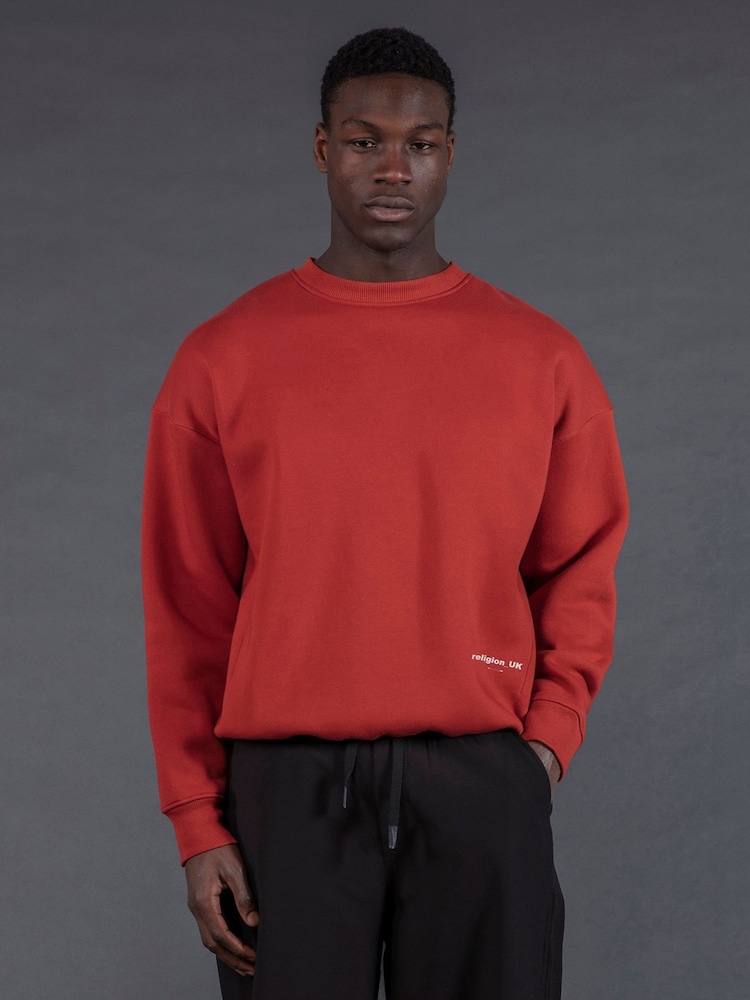 Religion Red UK Sweat Top - Image 1 of 4