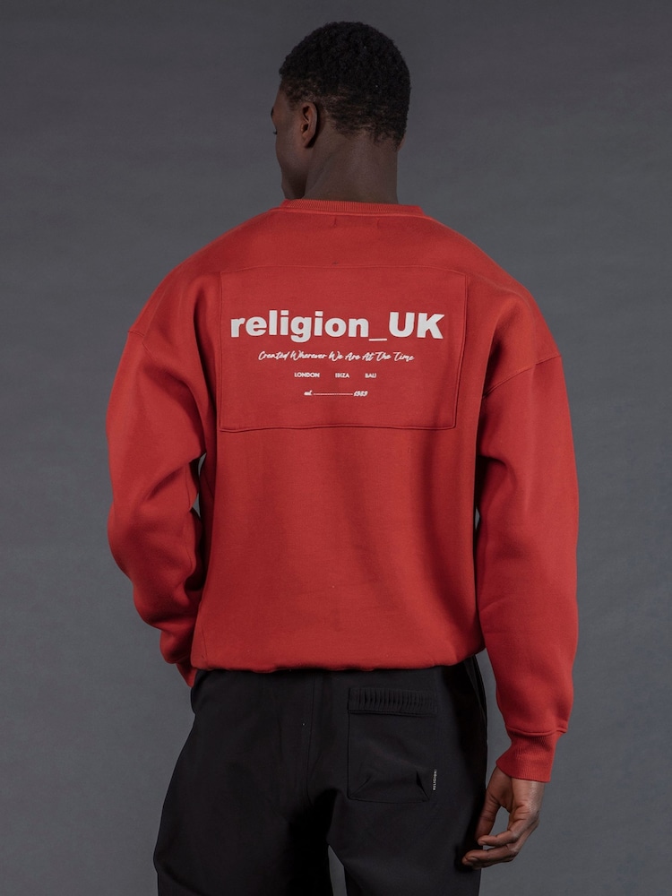 Religion Red UK Sweat Top - Image 2 of 4