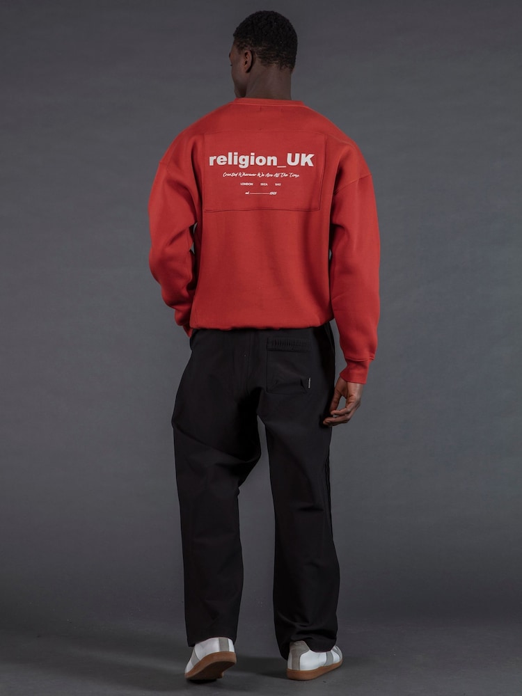 Religion Red UK Sweat Top - Image 4 of 4