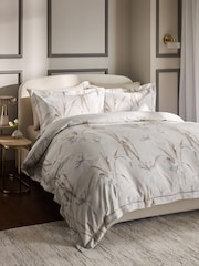 Natural Collection Luxe Lily Floral 600TC Sateen Duvet Cover and Pillowcase Set - Image 1 of 4
