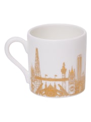 Victoria Eggs Set of 2 Gold and Black London Rooftops Espresso Cups - Image 4 of 6