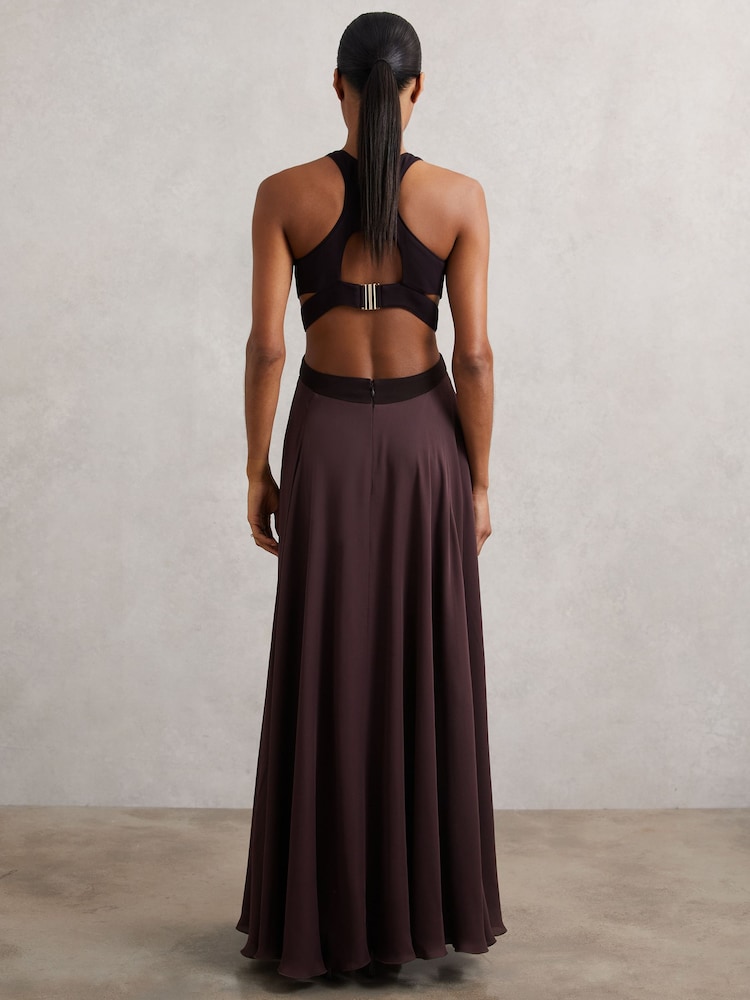 Buy Reiss Burgundy Paloma Cut-Out Racerback Maxi Dress from Next USA