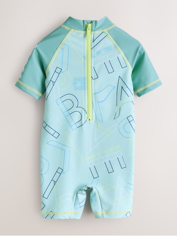 Baker by Ted Baker Green Swimsuit and Hat Set - Image 2 of 5