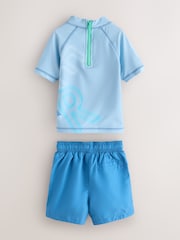 Baker by Ted Baker Blue Swim Top Shorts and Hat Set - صورة 2 من 6