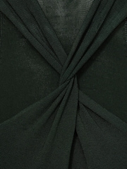Reiss Dark Green Vivienne Petite Cut-Out Knitted Maxi Dress - Image 5 of 6