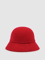Reiss Red Felicity Felted-Wool Bucket Hat - Image 1 of 3