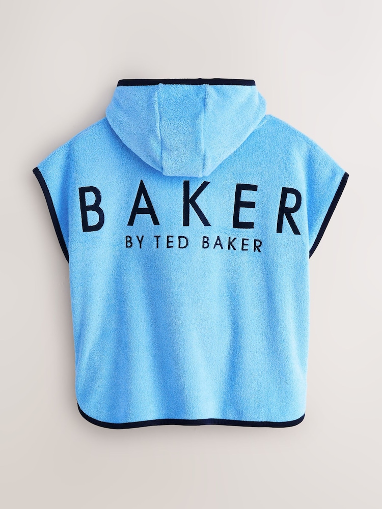 Baker by Ted Baker Blue Towelling Poncho - Image 2 of 6