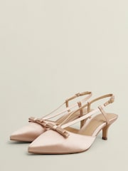 Hobbs Brown Macie Bow Slingback Sandals - Image 2 of 3