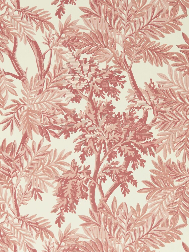 Sanderson Red Tapestry Trees A4 Wallpaper Sample - Image 1 of 1 Sanderson Red Tapestry Trees A4 Wallpaper Sample - Image 1 of 1