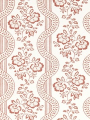 Sanderson Red Aubrey A4 Wallpaper Sample - Image 1 of 1