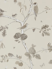 Sanderson Natural Woodland Chorus A4 Wallpaper Sample - Image 1 of 1