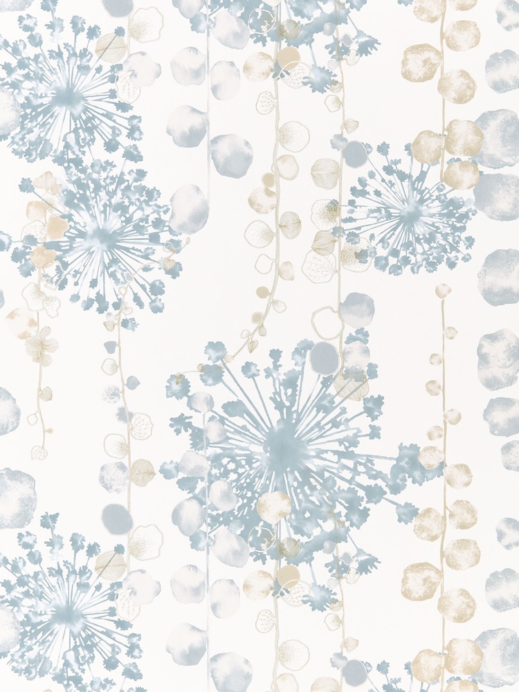 Harlequin Blue Moku Wide Width Purity Edit A4 Wallpaper Sample - Image 1 of 1