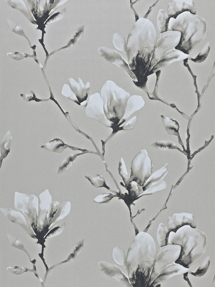 Harlequin Grey Lotus Wide Width Purity Edit A4 Wallpaper Sample - Image 1 of 1