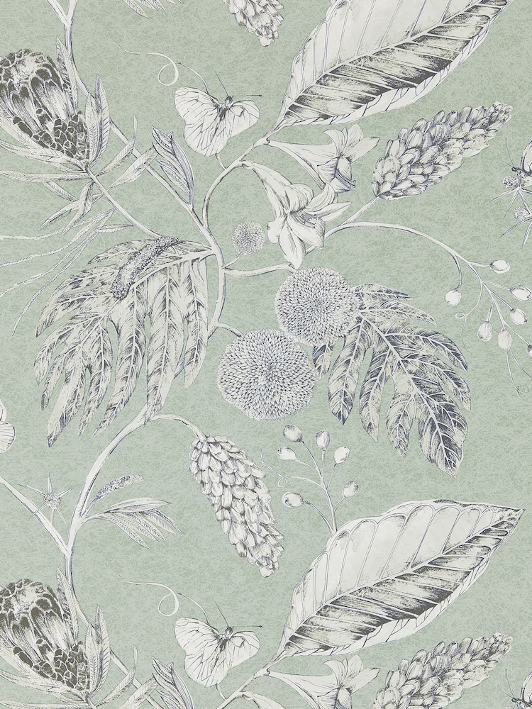 Harlequin Green Amborella Wide Width Purity Edit A4 Wallpaper Sample - Image 1 of 1