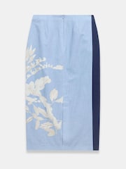 Mint Velvet Blue Floral Print Pencil Skirt - Image 7 of 7