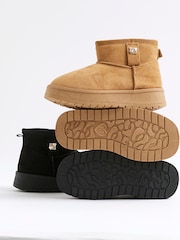 River Island Brown Girls Fur Lined Boots - Image 5 of 5