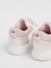 River Island White Girls Rose Gold Bow Charm Trainers - Image 5 of 5