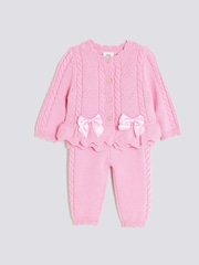 River Island Pink Baby Girls Peplum Cardigan - Image 3 of 4