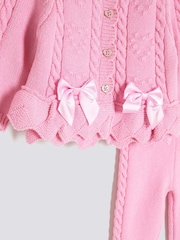 River Island Pink Baby Girls Peplum Cardigan - Image 4 of 4