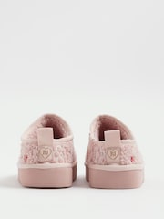 River Island Pink Girls Doodle Borg Slippers - Image 3 of 5