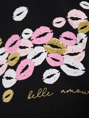 River Island Baby Mädchen T-Shirt mit Lippenprint - Bild 6 von 7