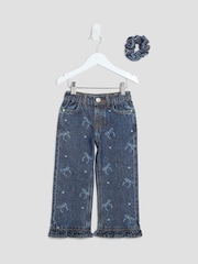 River Island Blue Girls Denim Laer Jeans - Image 2 of 4