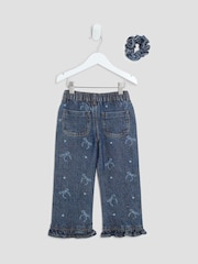 River Island Blue Girls Denim Laer Jeans - Image 4 of 4