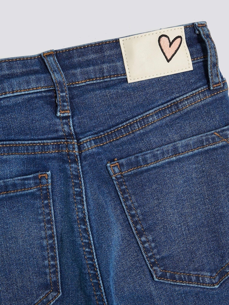 River Island Blue Girls Jupiter Snaffle Flare Jeans - Image 4 of 4 River Island Blue Girls Jupiter Snaffle Flare Jeans - Image 4 of 4