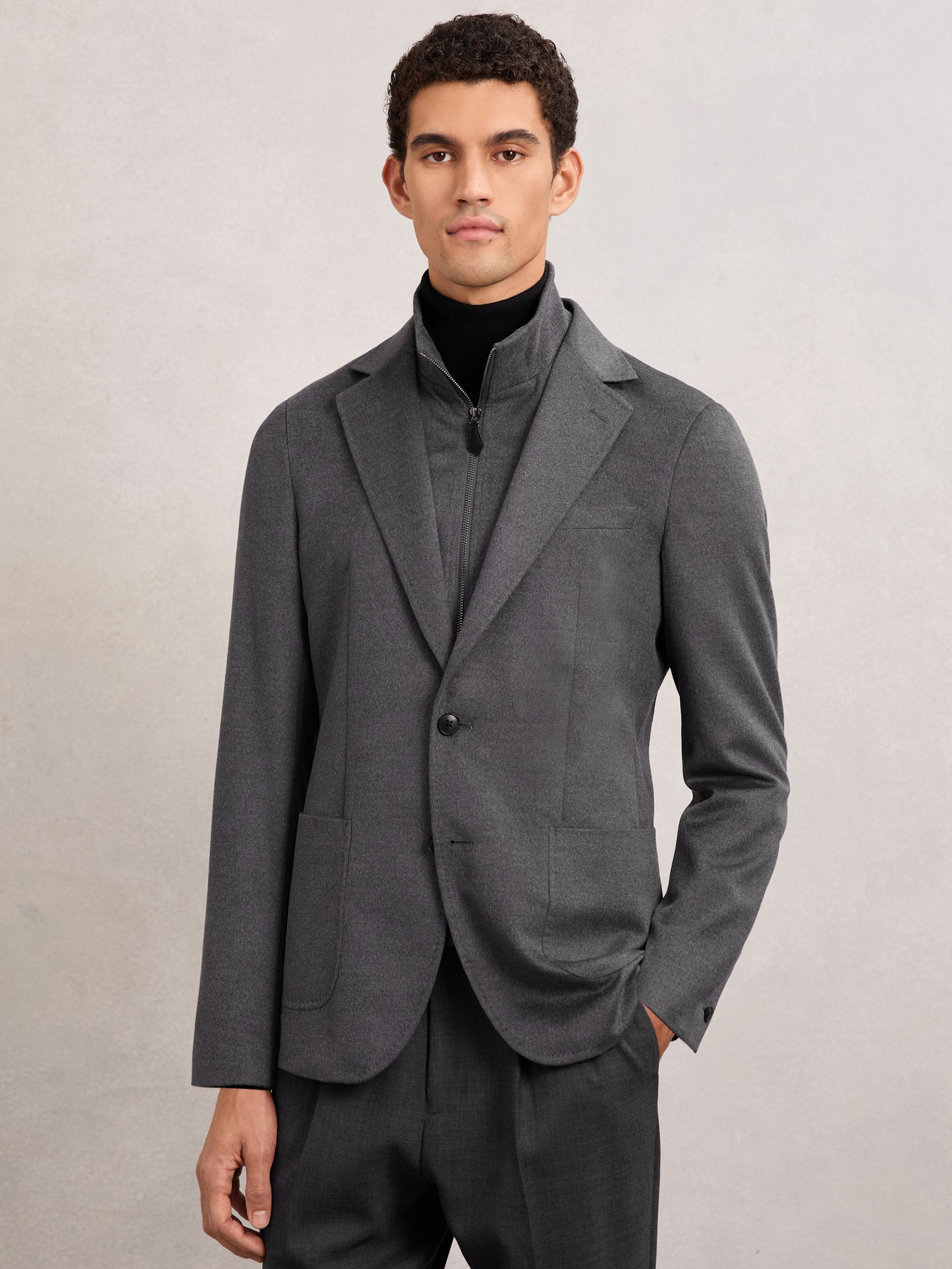 Reiss Patch Notch Gilet I Wool-Blend Formal Jacket - Image 2