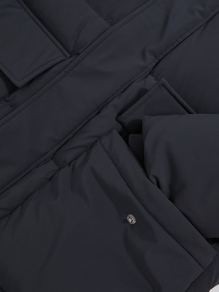 Marinha - Jaqueta acolchoada acolchoada Reiss Moon Longline - Imagem 6 de 6