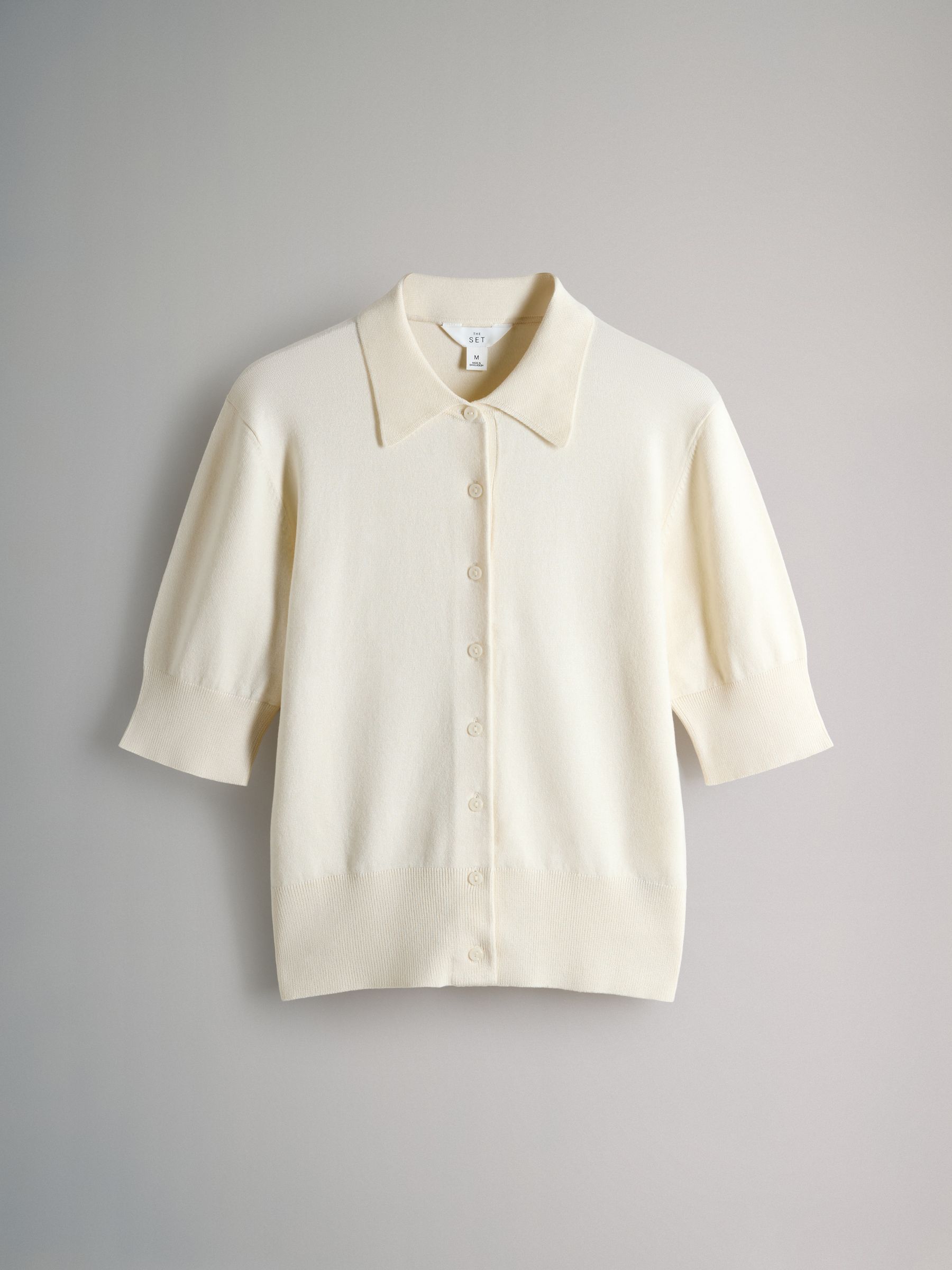 Buy The Set 3 Pack Short Sleeve Fine Knit Button Collared