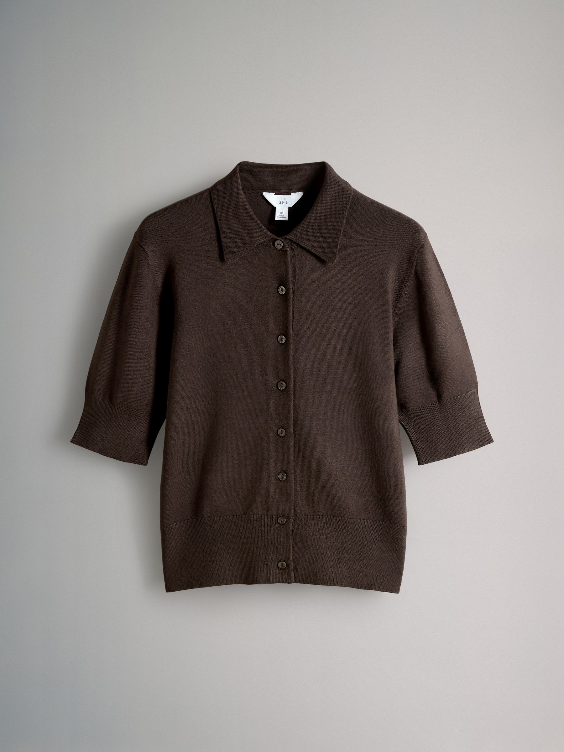 Buy The Set 3 Pack Short Sleeve Fine Knit Button Collared