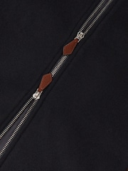 Marinho/Marrom - Reiss Rylan Wool-Blend Colour-Block Bomber Jacket - Imagem 6 de 6