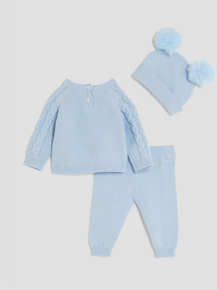 River Island Baby Boys Bear Print Jumper Hat Set - صورة 2 من 4
