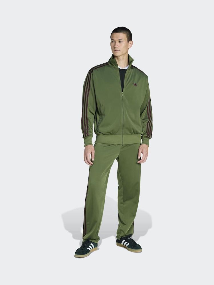 adidas Originals Olive Green Firebird Track Top - Image 2 of 6