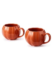 Wade Set of 2 Pumpkin Mugs - Bild 1 von 12