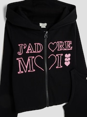 River Island Black Girls Zip Thru Hoodie Leggings Set - Image 4 of 5