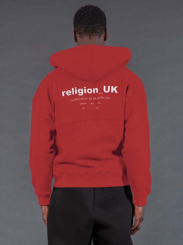 Religion Red UK Hoodie - Image 2 of 4