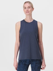 Sweaty Betty Blue Soft Flow Studio Longline Tank Top - Image 2 of 7
