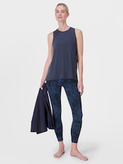 Sweaty Betty Blue Soft Flow Studio Longline Tank Top - Image 4 of 7