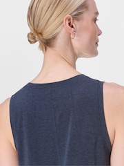 Sweaty Betty Blue Soft Flow Studio Longline Tank Top - Image 5 of 7