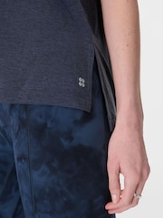Sweaty Betty Blue Soft Flow Studio Longline Tank Top - Image 6 of 7
