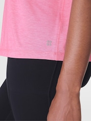 Sweaty Betty Pink Soft Flow Studio Strappy Back Boxy T-Shirt - Image 3 of 7
