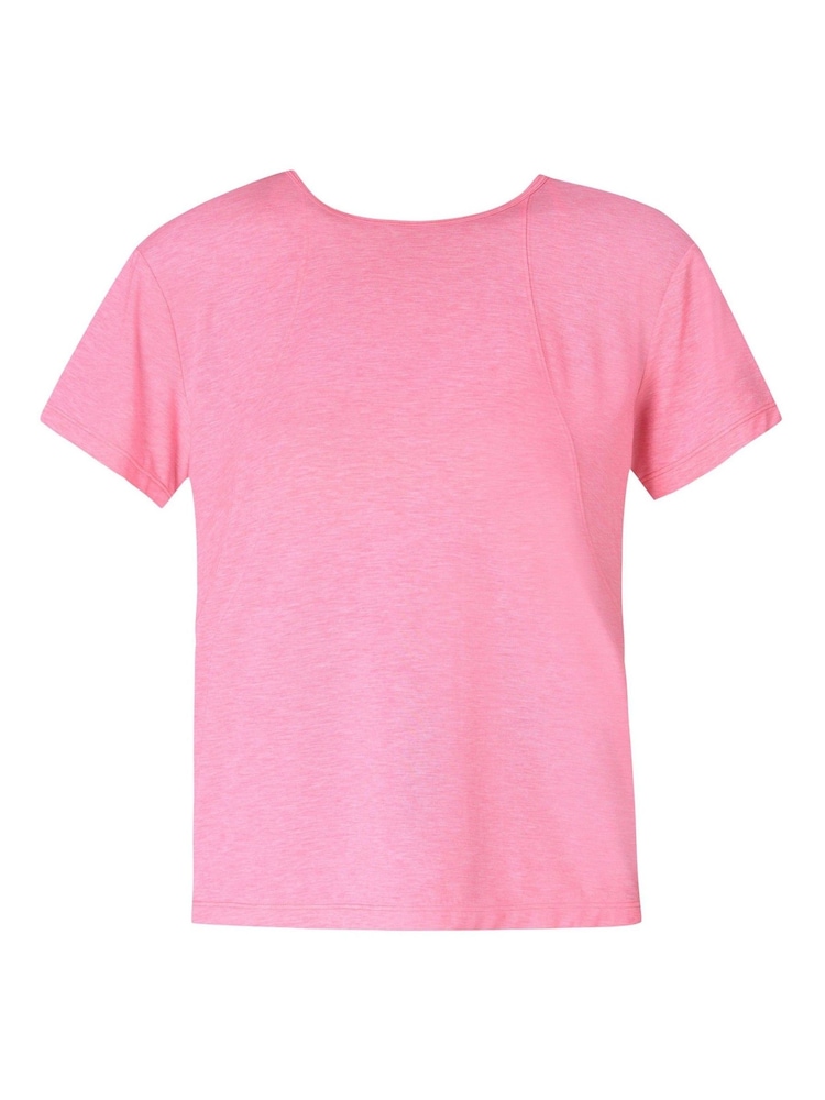 Sweaty Betty Pink Soft Flow Studio Strappy Back Boxy T-Shirt - Image 7 of 7