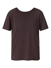 Sweaty Betty Brown Soft Flow Studio Strappy Back Boxy T-Shirt - Image 7 of 7