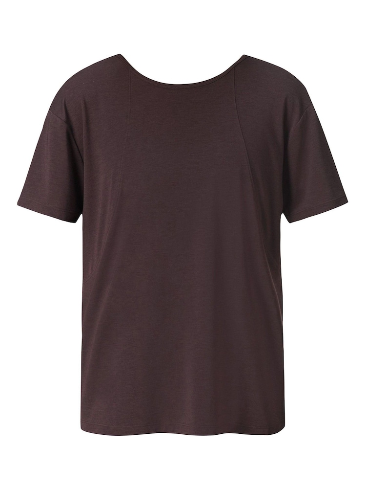 Sweaty Betty Brown Soft Flow Studio Strappy Back Boxy T-Shirt - Image 7 of 7