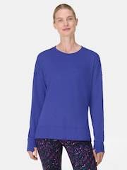 Sweaty Betty Blue After Class Longline Sweatshirt - Image 1 of 7