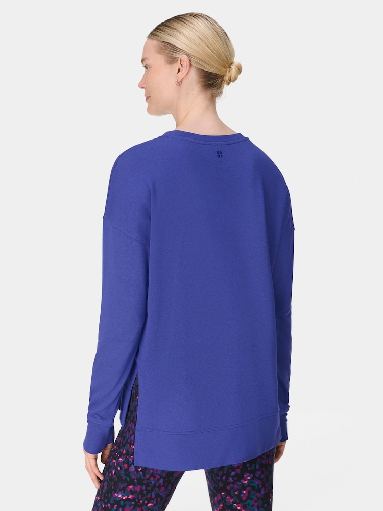 Sweaty Betty Blue After Class Longline Sweatshirt - Image 2 of 7