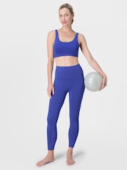 Sweaty Betty Black Charcoal 7/8 Length All Day 7/8 Embossed Leggings - Image 7 of 10