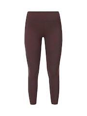 Sweaty Betty Sable Brown 7/8 Length Power Embossed Workout Leggings - Image 9 of 9